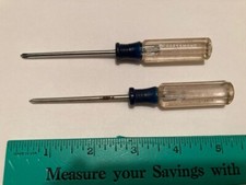 MADE IN USA - VINTAGE CRAFTMAN #0 PHILIPS POCKET SCREWDRIVERS (2)