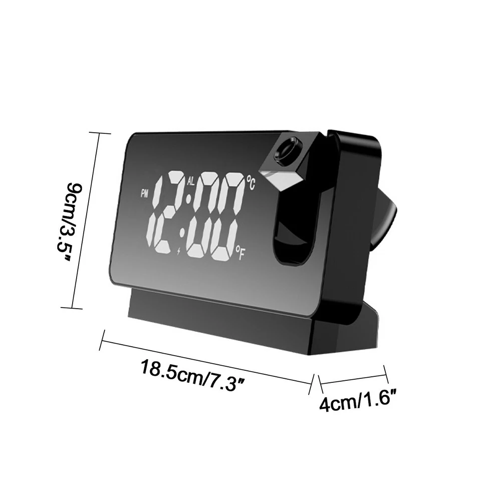 LED Smart Digital Wecker Projektion Temperatur Projektor LCD Display - Bild 2 von 4