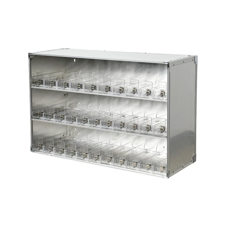 ELITE KITCHEN SUPPLY 27" W 330 Pack Cigarette Tobacco Display Rack Auto Feed, Transparent Shelf