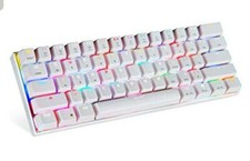 DOCOOLER CLAVIER MECANIQUE RGB GAMING USB BLANC