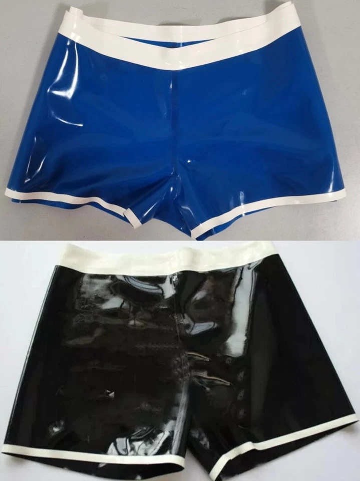 100% Mens Latex Rubber Briefs Shiny oil Shorts Underwear Fetish ClubWear BDSM UK - Image 2 of 4