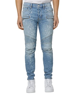NWT Hudson The Blinder V.2 Skinny Biker Jeans in Indigo Spray Men's Size 42
