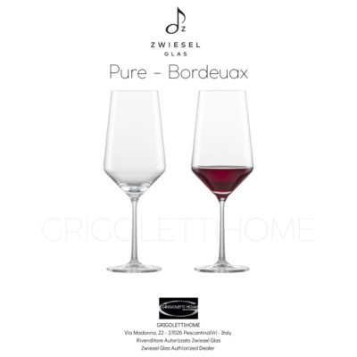 Zwiesel Glas Pure - Set Of 2 Red Wine Glasses Bordeaux H Cm 26.7 - Retailer