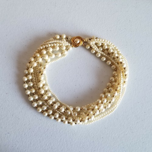 Vintage CAROLEE Multi Strand Pearl 