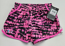 UA Under Armour Little Girl's 6 Shorts Short Pants Bright Pink Black