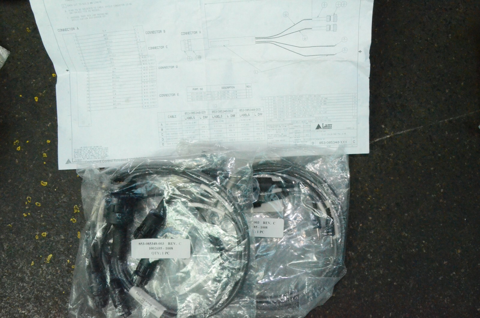Lam Research 853-085348-003 1002685-1008 J Blend DIW3 Cable Assembly
