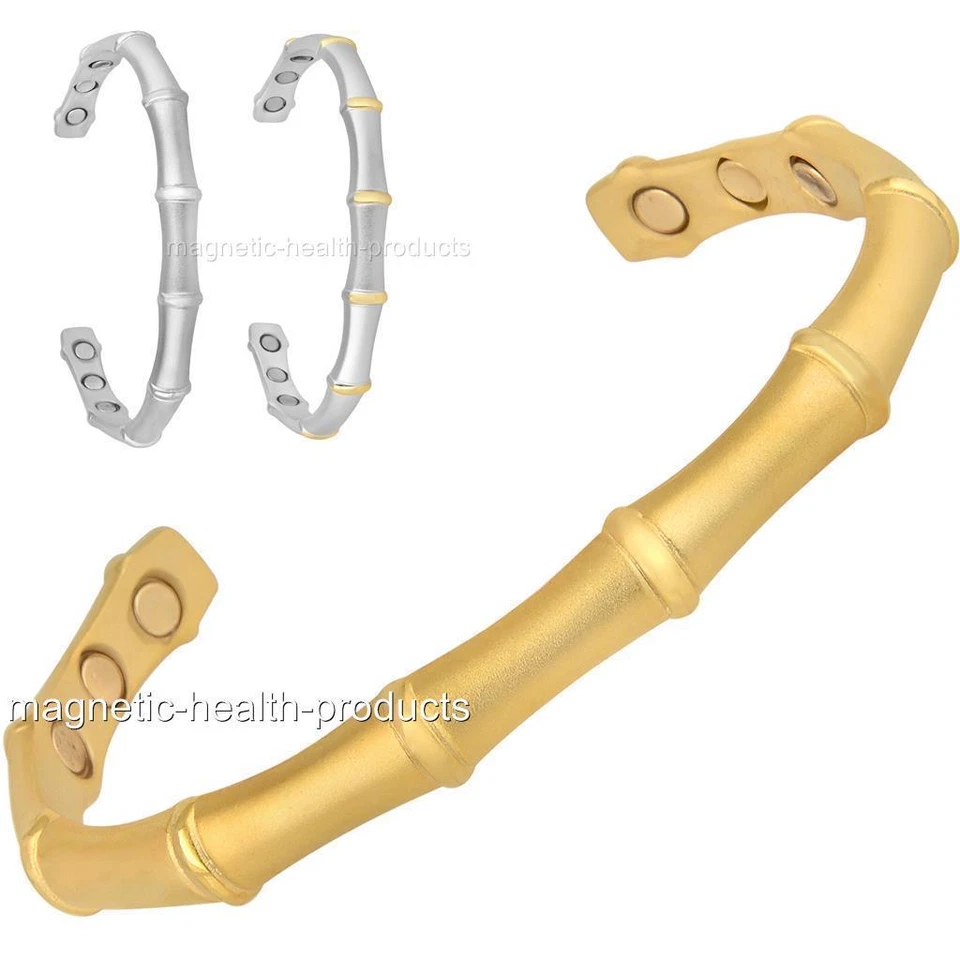 LADIES MAGNETIC COPPER HEALING BANGLE GOLD SILVER BRACELET ARTHRITIS PAIN RELIEF