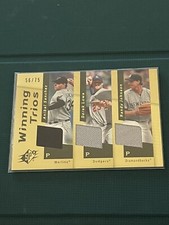 2007 UD SPx Winning Trios GOLD GU Jersey Card Sanchez, Lowe & Johnson 56/75