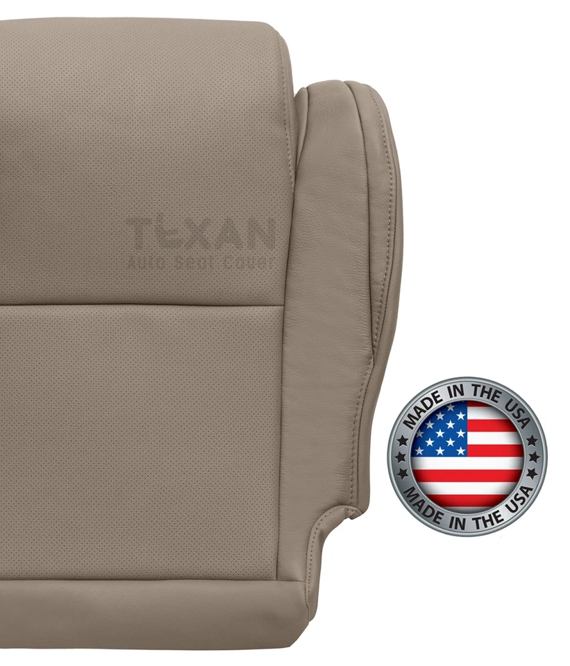 For 2008 - 2014 Toyota Sequoia Platinum Driver Bottom Leather Seat Cover Tan - Image 3 of 4