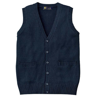 V neck front opening knit vest (school · uniform) from JAPAN CUTE