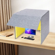 Desktop Soundproof Cover Isolation Booth Vocal Sound Absorbing Shield