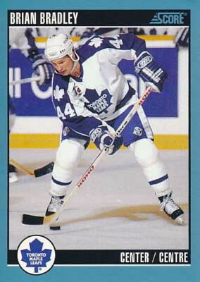 1992-93 Score Canadian #259 BRIAN BRADLEY - Toronto Maple Leafs