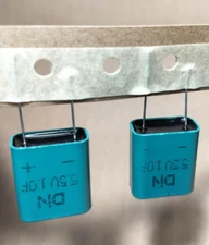 2pcs  1f 5.5v Radial Supercapacitors 1.0F Farad 5.5v 1F Super Capacitor