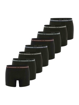 H3X Herren Boxershorts 8er Pack – Retro Design, Baumwolle, Schwarz & Mehrfarbig
