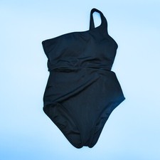 Victorias Secret Black Small Single Shoulder CutOut One Piece Swim Swimwear New