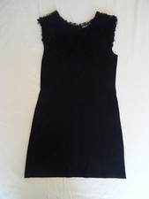 Black Stretch Body Con Lace Top Dress - Abandon - Medium - UK 10