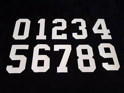 Tackle Twill Numbers 4'' Block Font NHL, NFL, NBA, MLB Authentic Jersey numbers 