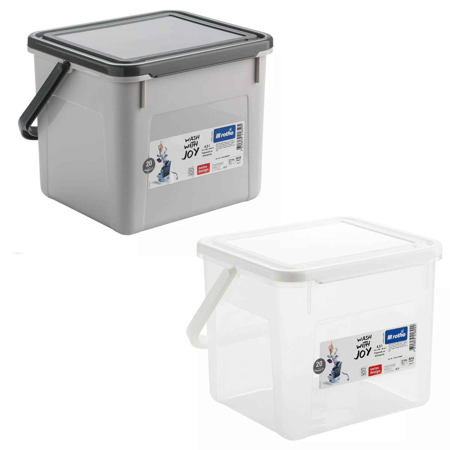 Washing Powder Detergent Storage Container 4.5L 9L Bucket with Lid