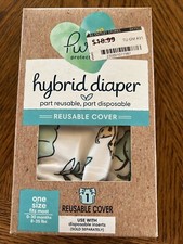 NIP Pampers Pure Hybrid Reusable Cloth Diaper Cover, One Size - Jungle Print