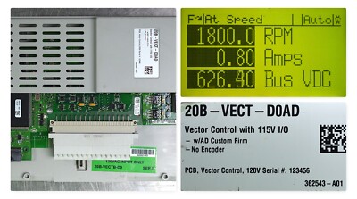 Allen-Bradley 20B-VECT-D0AD PowerFlex 700 Vector Cassette 120VAC IO FRN:4.002