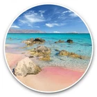 2 x Vinyl Stickers 20cm  - Elafonisi Beach Greece Crete  #44944