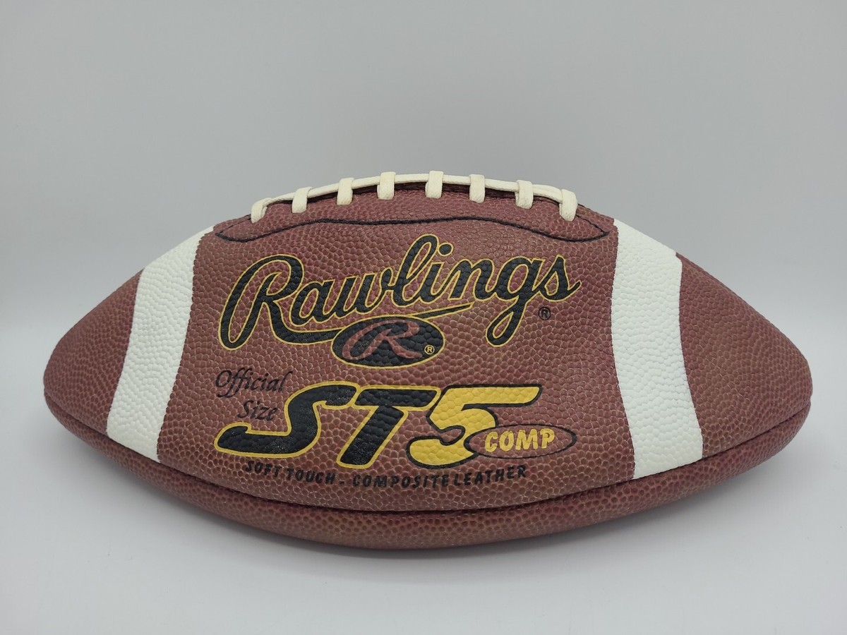 New Rawlings ST5 COMP Game Ball Junior Leather Football Brown
