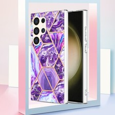 For Samsung S25 Ultra S24 S23 S22 S21 S20FE Fashion Marble Soft TPU Phone Case