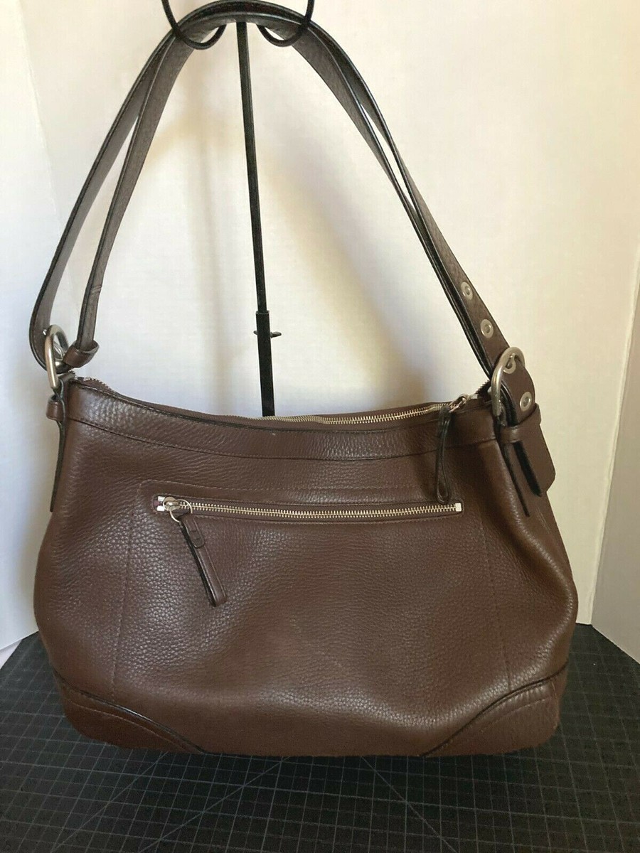 Coach Bleecker Felicia Pebbled Brown Leather C0882-F12323 | eBay