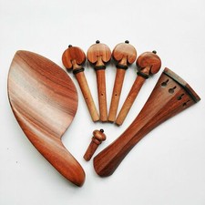 4/4 Violin Rose Wood Hill Tailpiece Swiss Pegs Chinrest Endpin