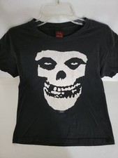 Vintage MISFITS Faded Black T Shirt 2001 Cinder Block Punk L Fiend Club Y2K