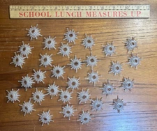 32 Clear Starburst Atomic Star Christmas Mini Light Covers Reflectors Lot VTG