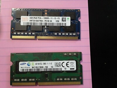 メモリー sk hynix 8GB PC4 x2, SAMSUNG 4GB PC3L x1 Samsung 4GB 1RX8 PC3L-12800S-11-13-B4 Laptop Memory M471B5173EB0