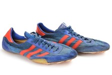 ADIDAS RUNNING VINTAGE SHOES MEXICO 1980'S BLUE SIZE US 10.5 MENS