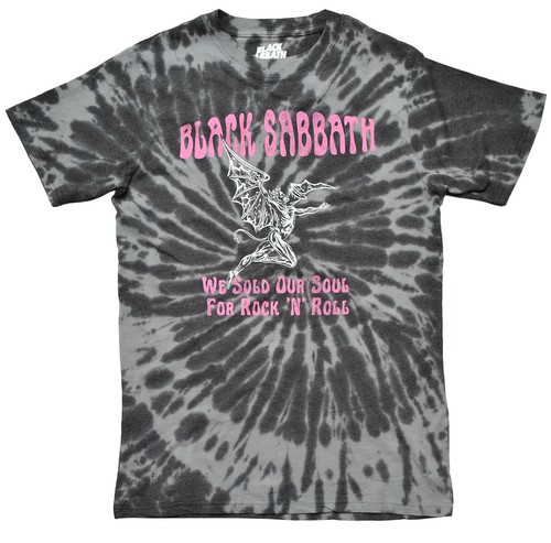 T-shirt ufficiale Black Sabbath venduta la nostra anima per rock n roll vintage tie dye nuova - Foto 18 di 25