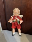 Vintage 10” Plastic Doll Wearing Red Shorts Cream Hat Painted Shoes Legs Loose