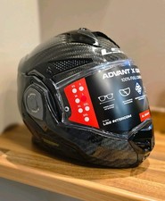LS2 FF901 ADVANT X 100% CARBON FLIP OVER  MOTORCYCLE HELMET- + DARK VISOR SIZE L