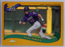 2002 Topps Chrome - Steve Finley #522 Gold Refractor