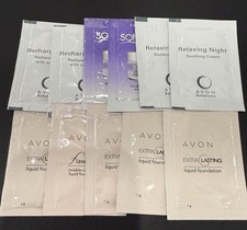 Vintage Avon New X 10 Including Solutions, Foundation, Relaxing Soothing Cream