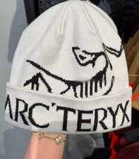 Arc'teryx Bird Head Toque Beanie Orca White Unisex Wool Knit Winter Ski Hat NWT