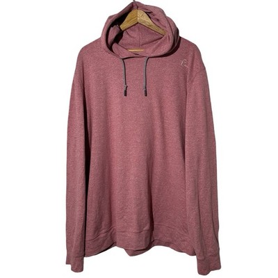Rhoback Hesi Performance Hoodie Men s Heathered Red Long Sleeve Pullover Size XL