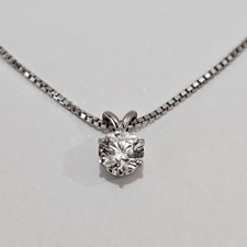 1896 Diamond Necklace PT900 Platinum 40cm 0.417ct