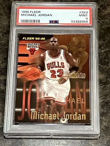 1995 Fleer #323 Michael Jordan Firm Foundation PSA 9 Mint Chicago Bulls Legend