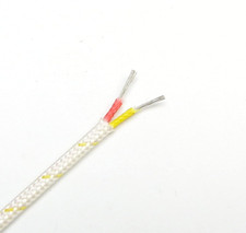 K-Type Thermocouple Wire AWG 24 Stranded 7X with Braided Fiberglass Insulation -