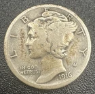 1916 S Mercury Silver Dime