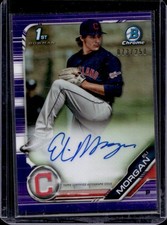 2019 Bowman Eli Morgan Chrome Auto Autograph 1st Prospect Purple Refractor #/250