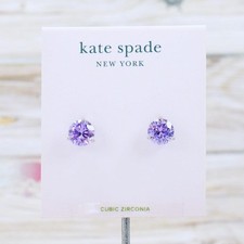 NWT Kate Spade Round brilliant tri-prong stud...