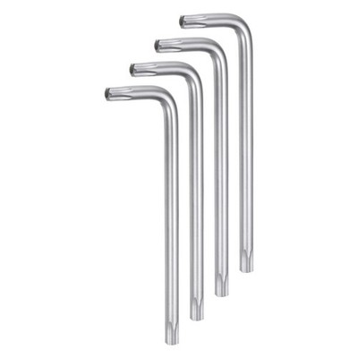 4pcs T30 Tamper Proof Torx Star Key Bit Wrench 3.78'' CR-V Hand Tool