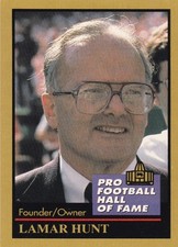 Lamar Hunt Kansas City Chiefs Owner HOF Enor 70 Football Card 1991