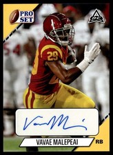 2021 Pro Set Yellow Vavae Malepeai Auto USC Trojans #BA-VM1