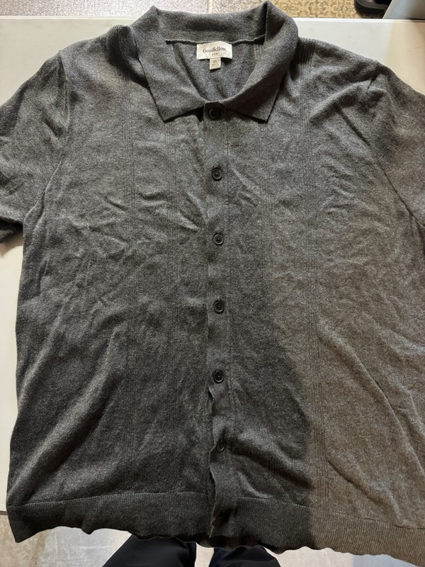 Goodfellow Button down Collar Shirt - Grey - XL